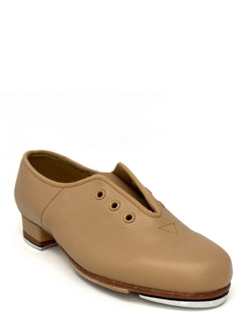 Bloch Girl’s Size 12 Leather Jazz Tap Shoes Tan Techno Taps Boy”s Toddler New